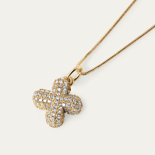 Plu CZ Charm (18K Gold Brass, X)