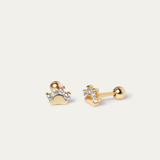 Pup CZ Studs (18K Gold Vermeil)