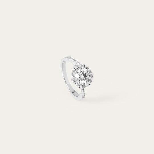 Rima 1.0ct Moissanite Ring (925 Sterling Silver, Size 5)