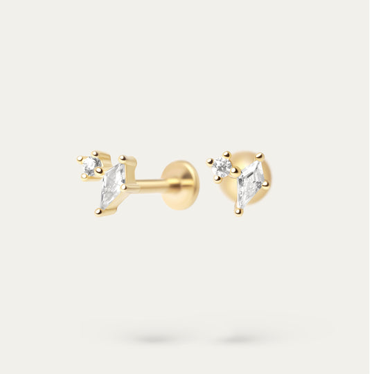 Sa CZ Studs (18K Gold Vermeil)