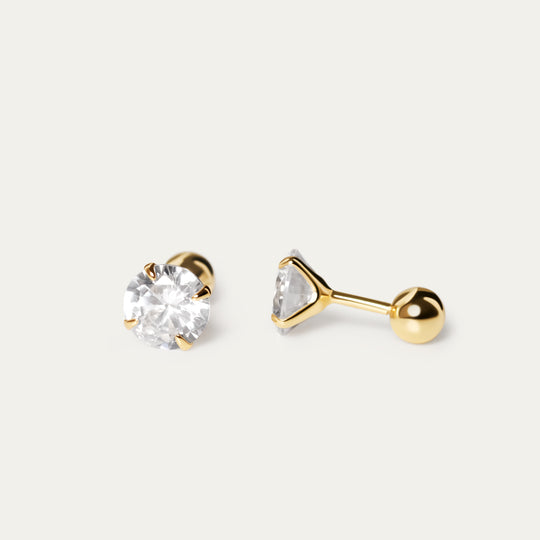 Sadi Biggie CZ Studs (18K Gold Vermeil)