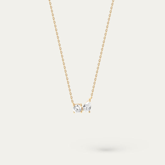Sega Moissanite Necklace (18K Gold Vermeil)