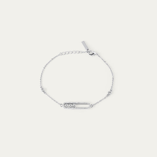 Shika Bracelet (Silver Brass Charm, Stainless Steel Chain)