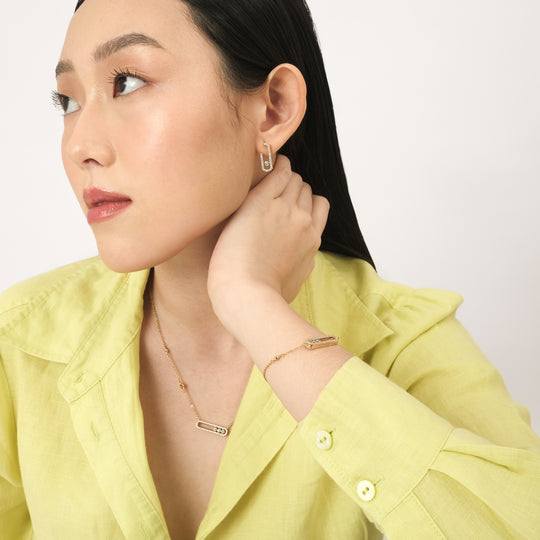 Shika Necklace (18K Gold Brass Charm, 18K Gold Stainless Steel Chain)