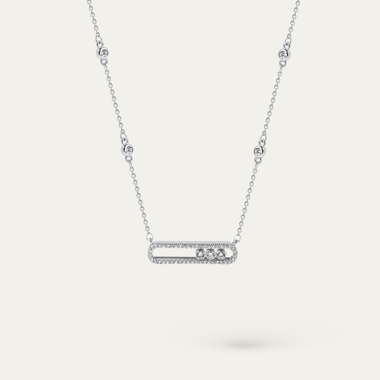 Shika Necklace (Silver Brass Charm, Stainless Steel Chain)