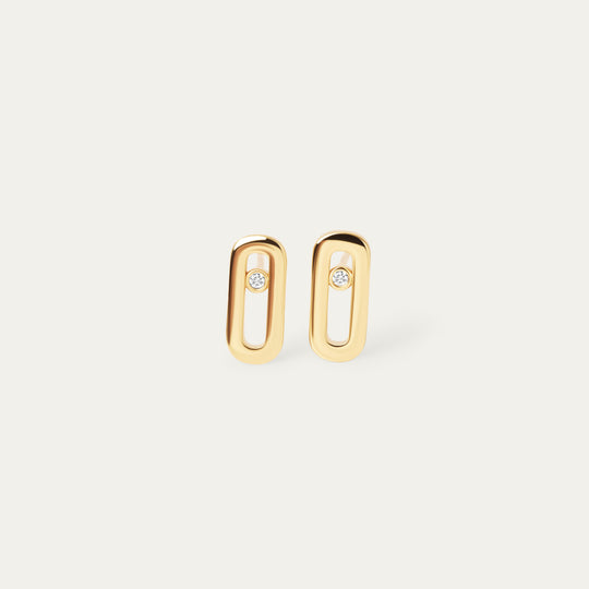 Shinn CZ Studs (18K Gold Brass)