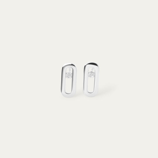 Shinn CZ Studs (Silver Brass)