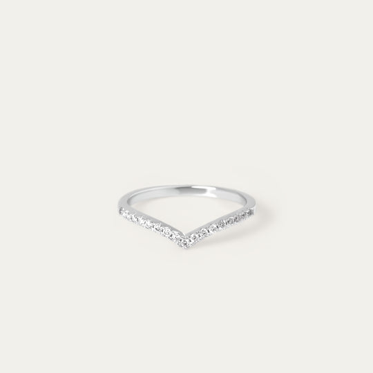 Teli 0.20ct Moissanite Ring (925 Sterling Silver, Size 6)