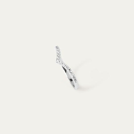 Teli 0.20ct Moissanite Ring (925 Sterling Silver, Size 10)