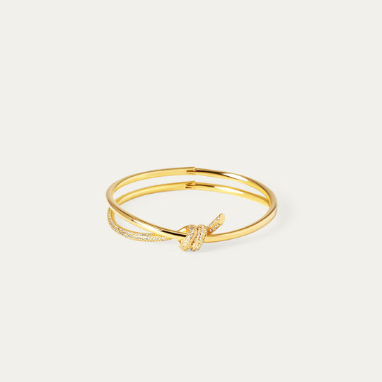 Teria CZ Bangle (18K Gold Brass)