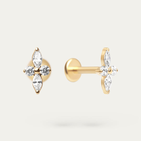 Tink CZ Studs (18K Gold Stainless Steel)