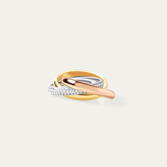 Trini CZ Ring (18K Gold Brass, Size 5)