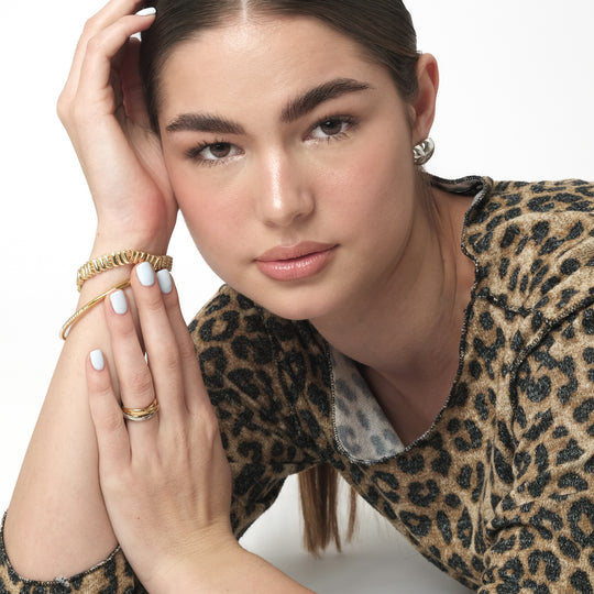 Trini CZ Ring (18K Gold Brass, Size 5)