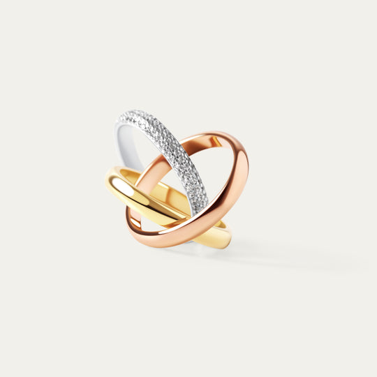 Trini CZ Ring (18K Gold Brass, Size 6)