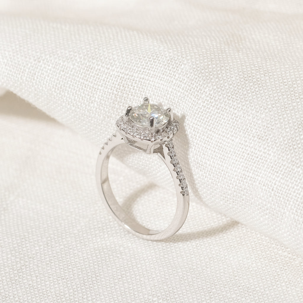 Seek Shine Vicky 1.0ct Moissanite Ring (925 Sterling Silver, Size 6)