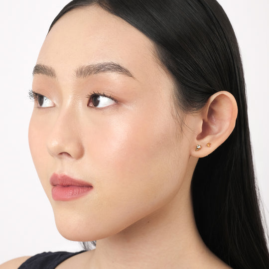Wan Studs (18K Gold Stainless Steel)