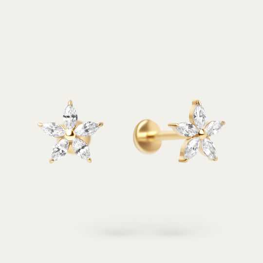 Weri CZ Studs (18K Gold Titanium Steel)