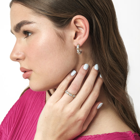 Xenon Tiny CZ Hoops (18K Gold Brass)