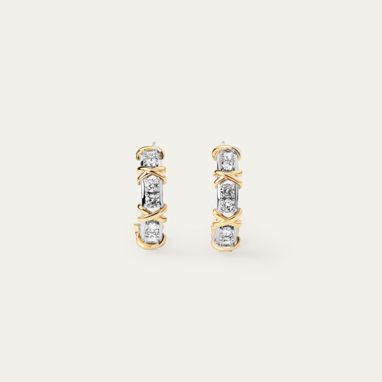 Xenon Tiny CZ Hoops (18K Gold Brass)
