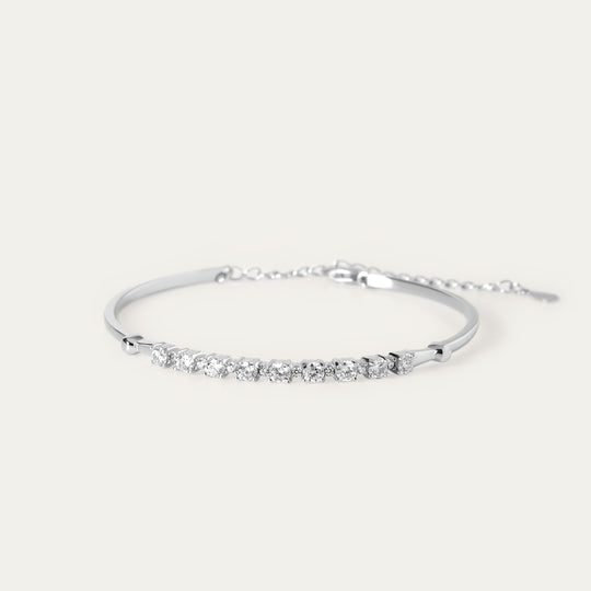 Yara 0.90ct Moissanite Bangle (925 Sterling Silver)