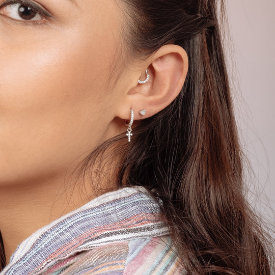 Ayo CZ Hoops (925 Sterling Silver)
