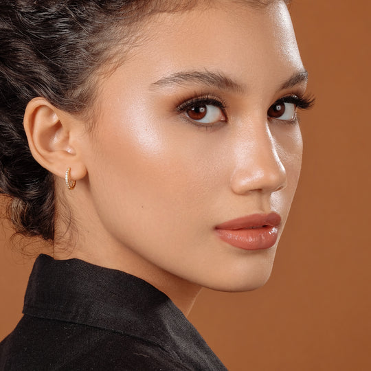 Estona Tiny CZ Hoops (18K Gold Vermeil)
