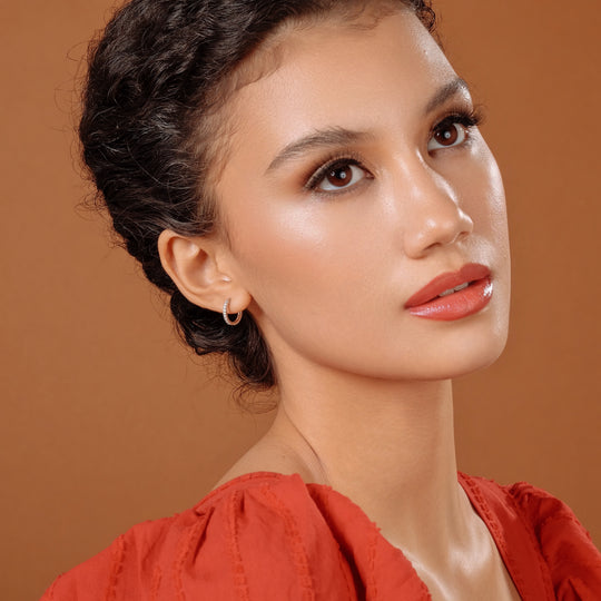 Estona Tiny CZ Hoops (925 Sterling Silver)
