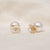 Mia Pearl Studs (18K Gold Plated)