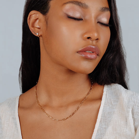 Gaspar Medium Necklace (18K Gold Brass)