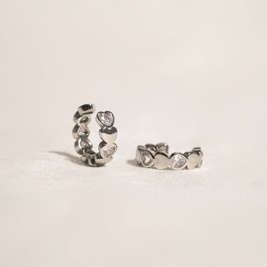 Kafi CZ Ear Cuffs (925 Sterling Silver)