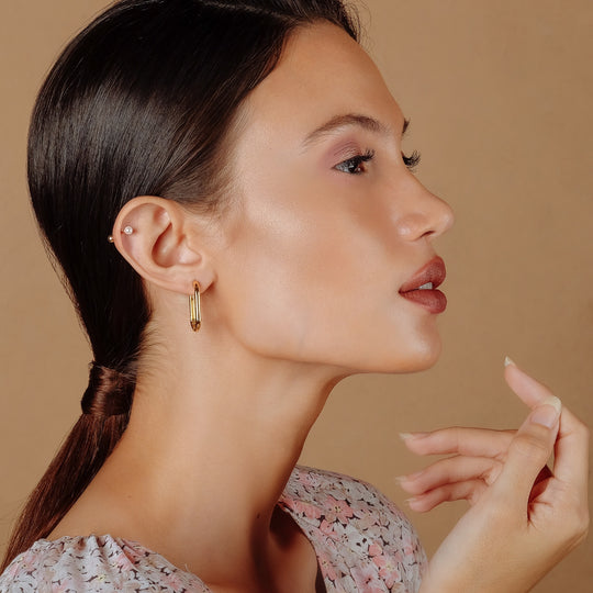 Mela Teeny-Tiny Studs (18K Gold Vermeil)