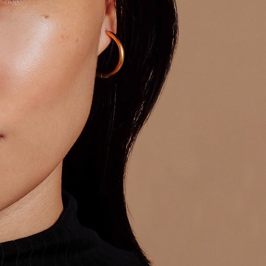 Pattie Hoops (Gold Stainless Steel)