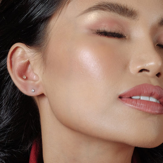 Sadi Teeny-Tiny CZ Studs (925 Sterling Silver)