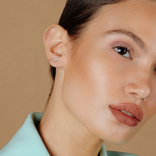 Sadi Tiny CZ Studs (925 Sterling Silver)